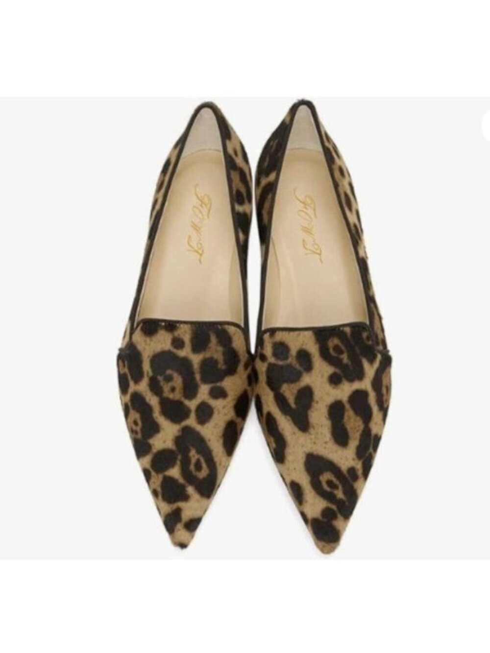 FOWT Women Pointed Toe Arched Heel Pumps Solid Color Suede Side V Cut Loafers
